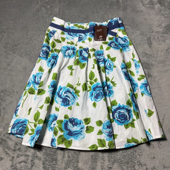 Mini Boden Other - Mini Boden Skirt Girls 11-12Y White Floral Tiered Ruffle Adjustable Waistband